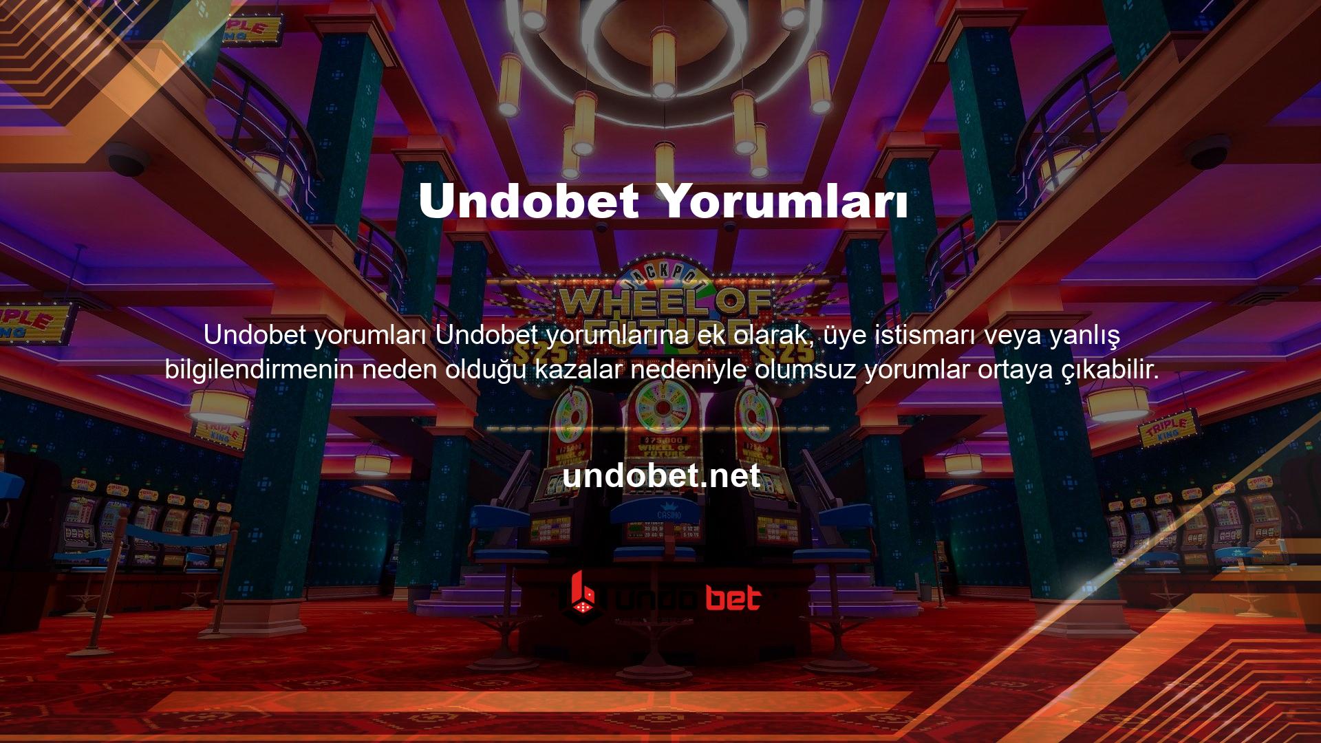 Undobet, avantajlar arasında yaşarlar